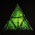 Image produit Sweat à capuche Master Sword dans la forêt pour les fans de Zelda noir