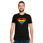 Image produit Superman - T-shirt logo Pride noir