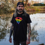 Image produit Superman - T-shirt logo Pride noir