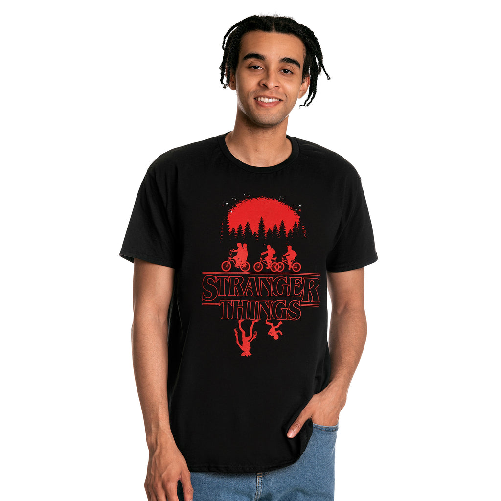 Image produit Stranger Things - T-shirt Silhouette noir