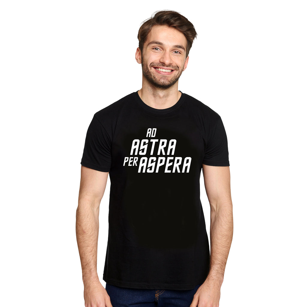 Image produit T-Shirt Ad Astra Per Aspera pour les fans de Star Trek noir