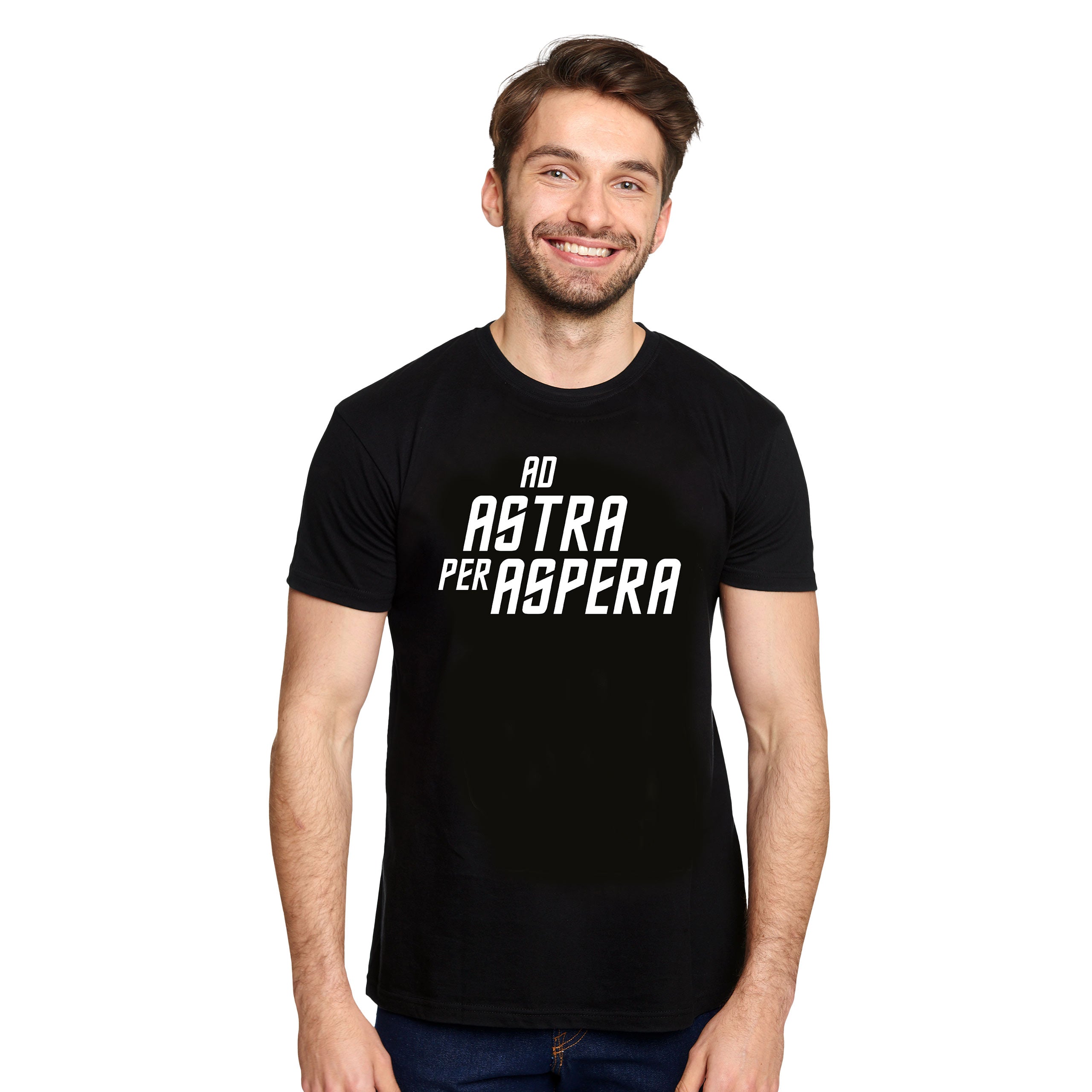 Image produit T-Shirt Ad Astra Per Aspera pour les fans de Star Trek noir