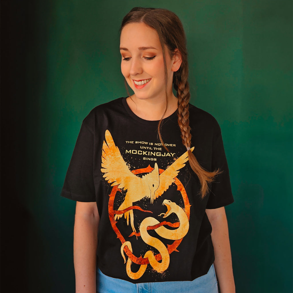 Image produit T-shirt Oiseau-chanteur et Serpent pour les fans de Hunger Games noir