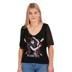 Image produit Mercredi - T-shirt d'amour macabre avec des manches papillon