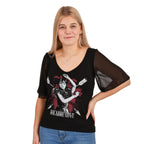 Image produit Mercredi - T-shirt d'amour macabre avec des manches papillon
