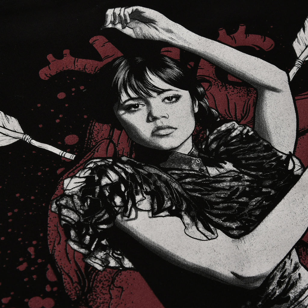 Image produit Mercredi - T-shirt d'amour macabre avec des manches papillon