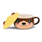 Image produit Tasse Kawaii Loutre avec couvercle pour les fans d'Anime