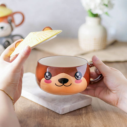 Image produit Tasse Kawaii Loutre avec couvercle pour les fans d'Anime