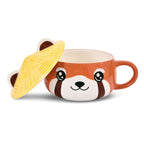 Image produit Tasse Kawaii Panda Rouge avec Couvercle pour les Fans d'Anime
