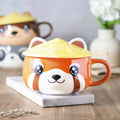 Image produit Tasse Kawaii Panda Rouge avec Couvercle pour les Fans d'Anime