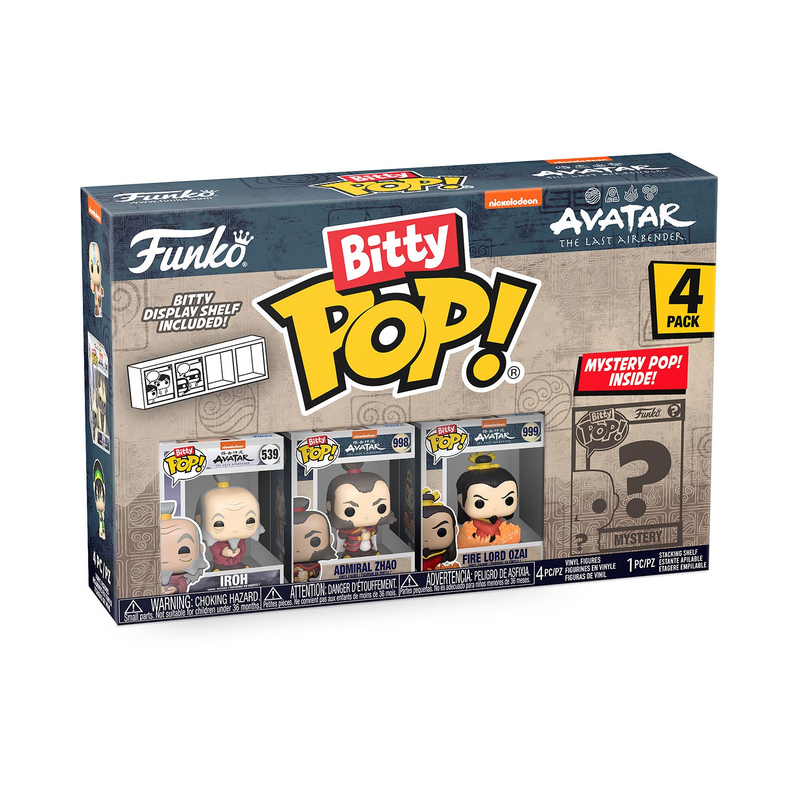Image produit Avatar Le Dernier Maître de l'Air - Ensemble de Figurines Funko Bitty Pop Série 3 de 4 pièces