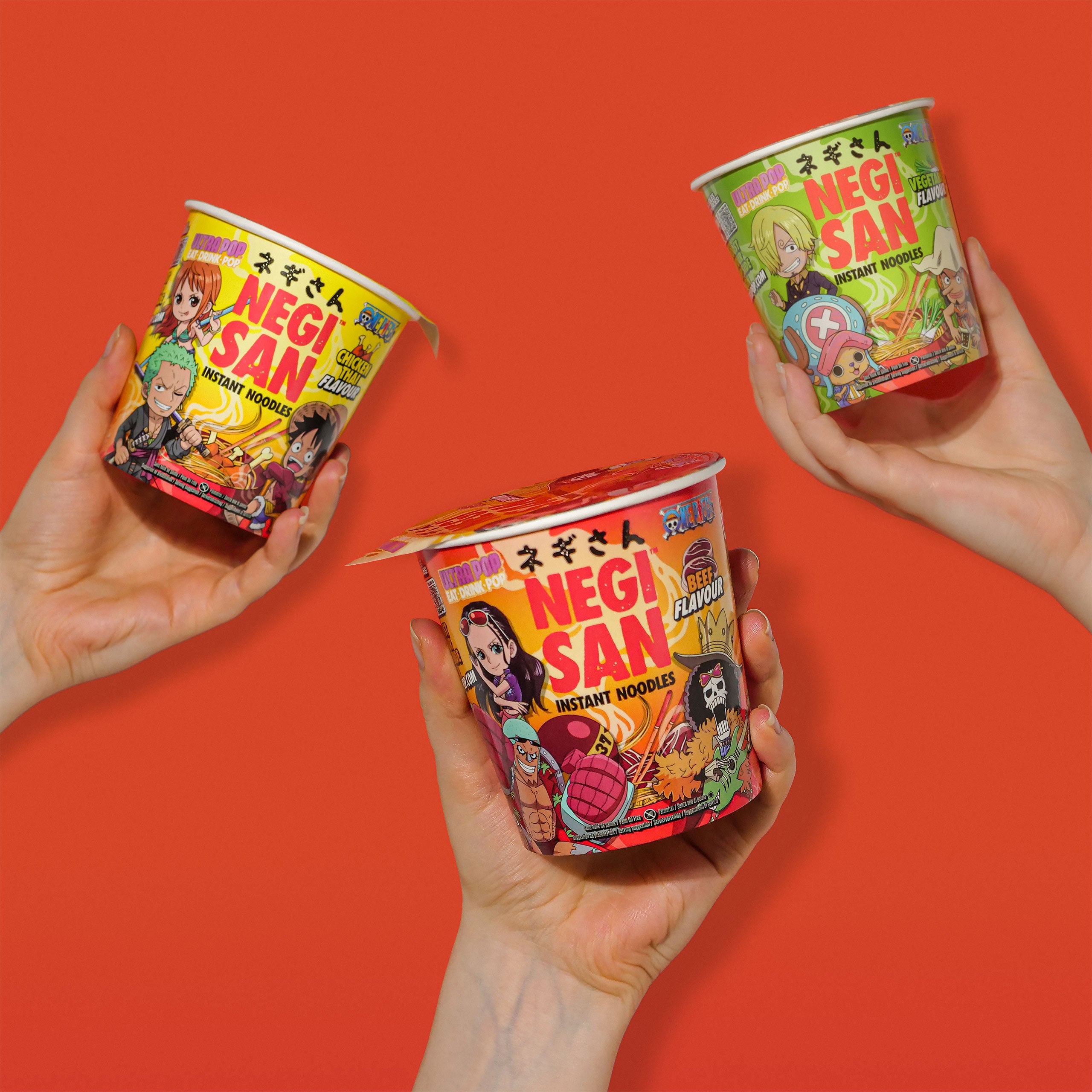 Product image One Piece Ramen - Sanji, Usopp and Chopper Vegetable Instant Noodles