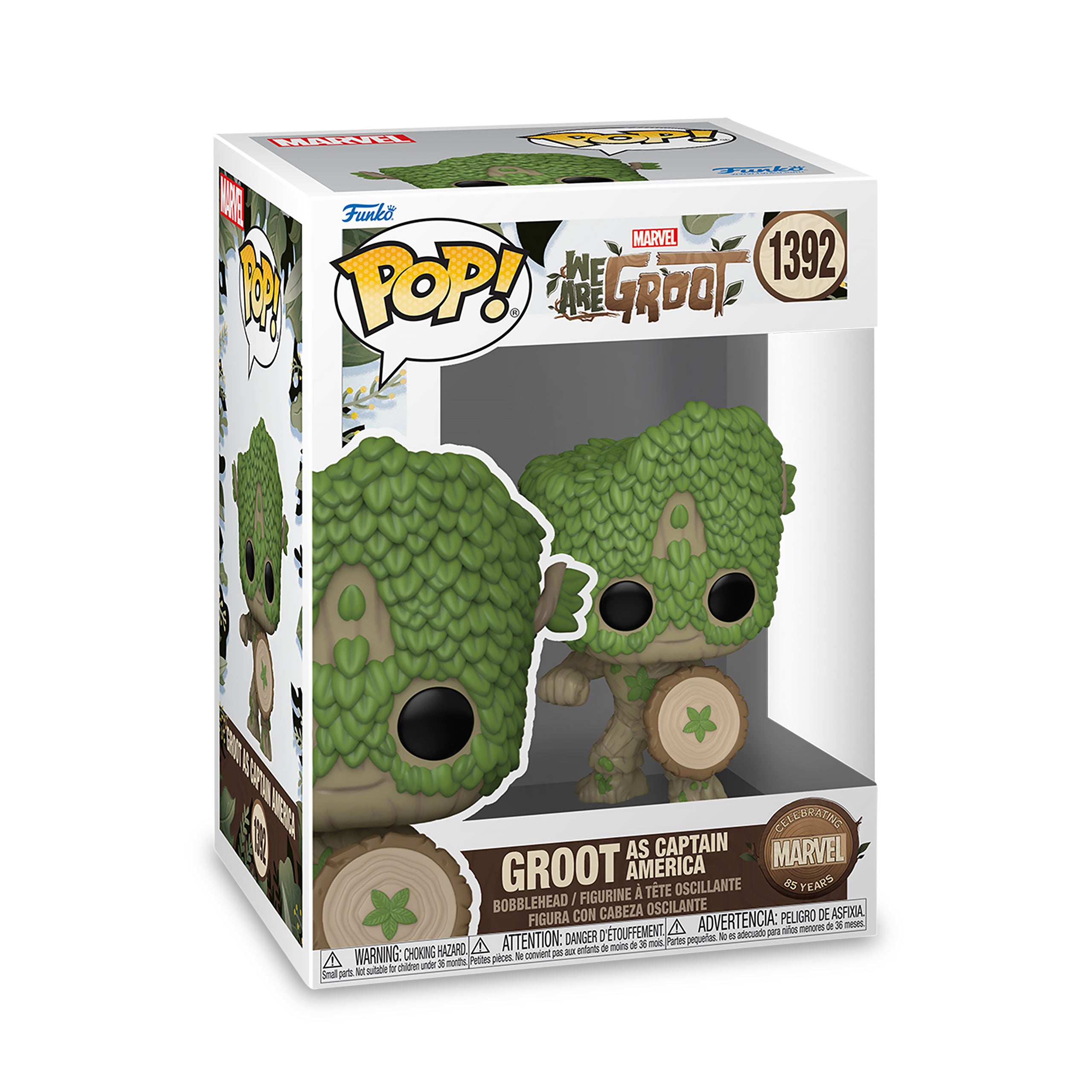 Image produit Marvel - Nous sommes Groot Captain America Figurine Funko Pop à tête branlante
