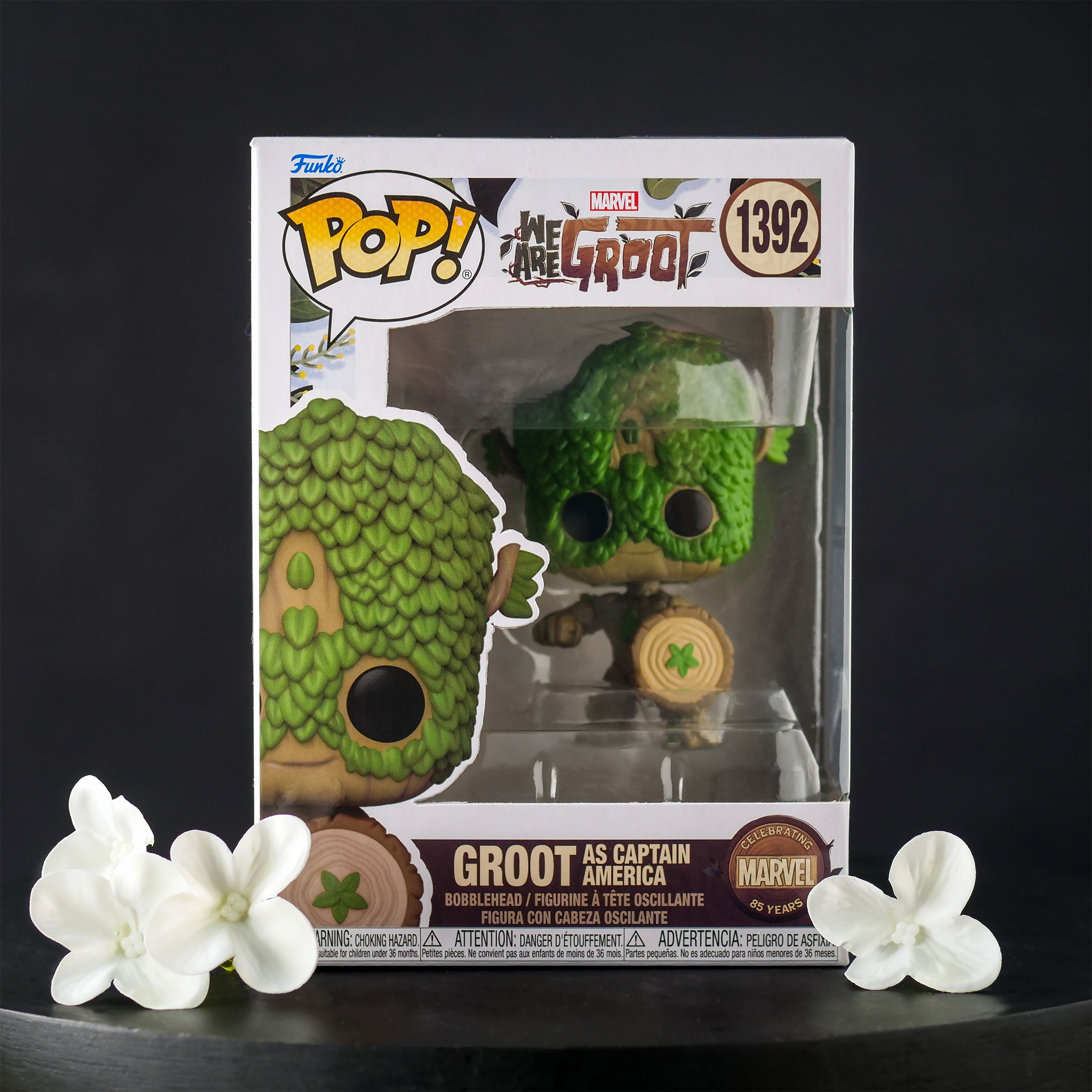 Image produit Marvel - Nous sommes Groot Captain America Figurine Funko Pop à tête branlante