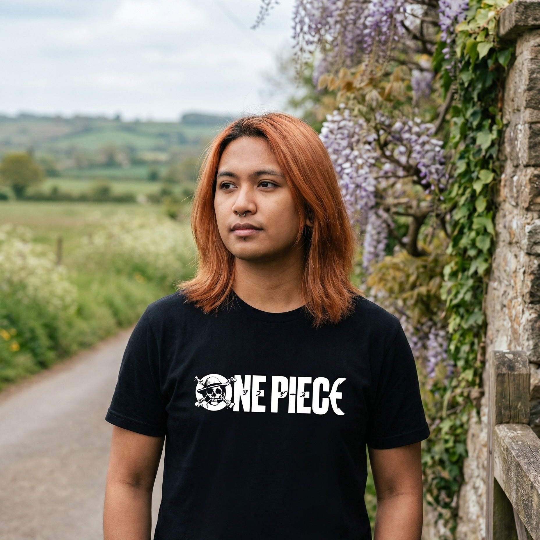 Image produit One Piece - T-shirt logo de la série noir
