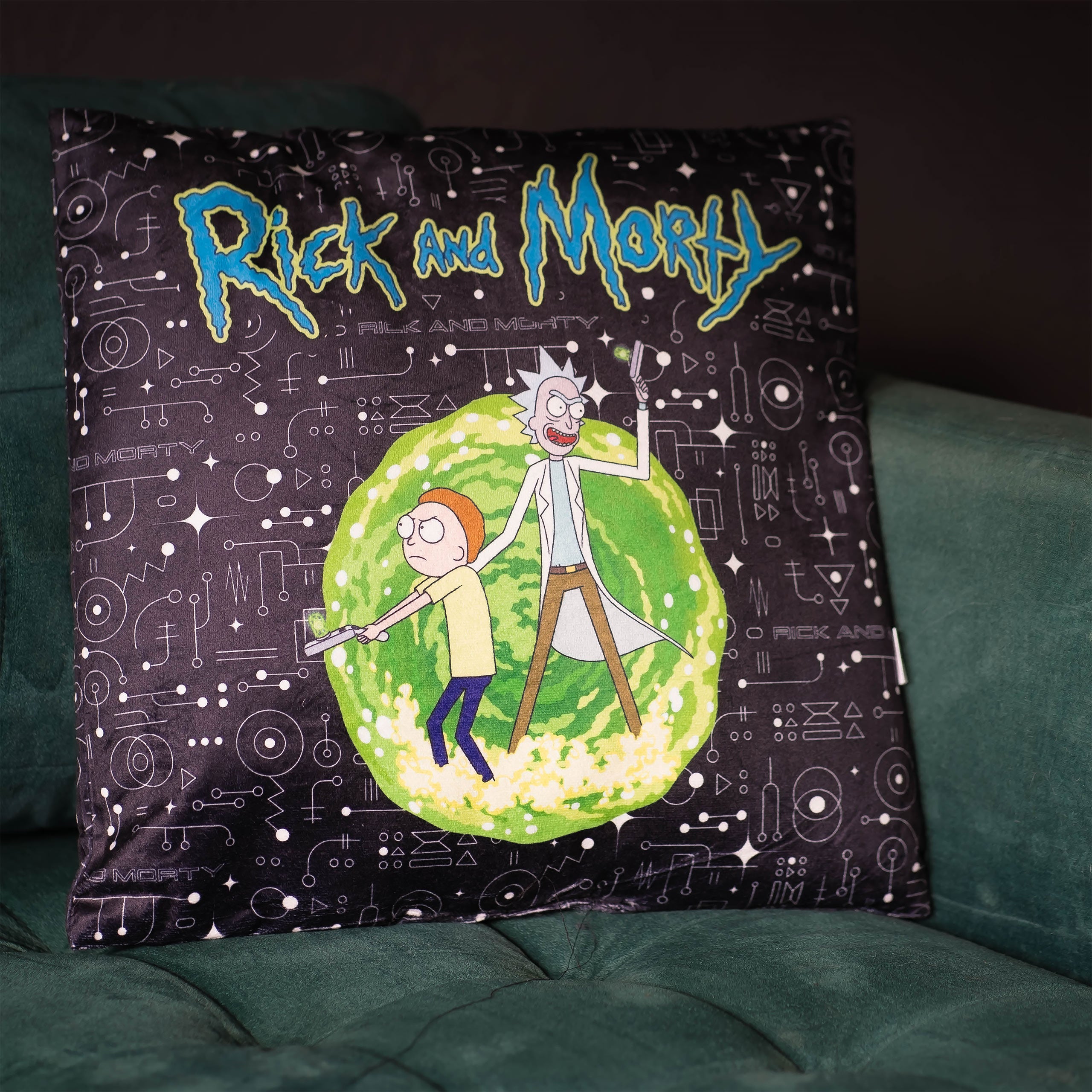 Image produit Rick et Morty - Coussin Portal et Science