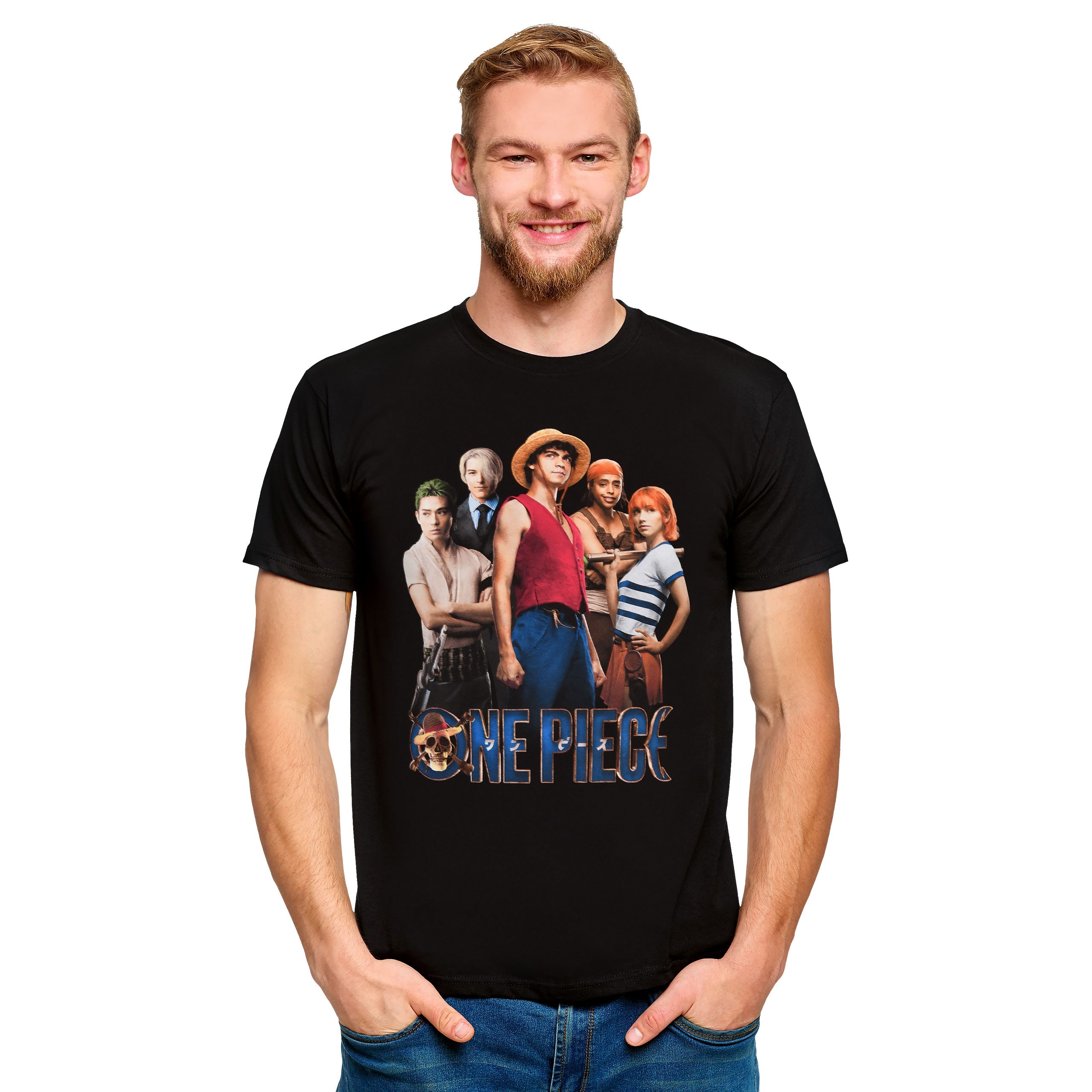 Image produit One Piece - T-Shirt d'équipage noir