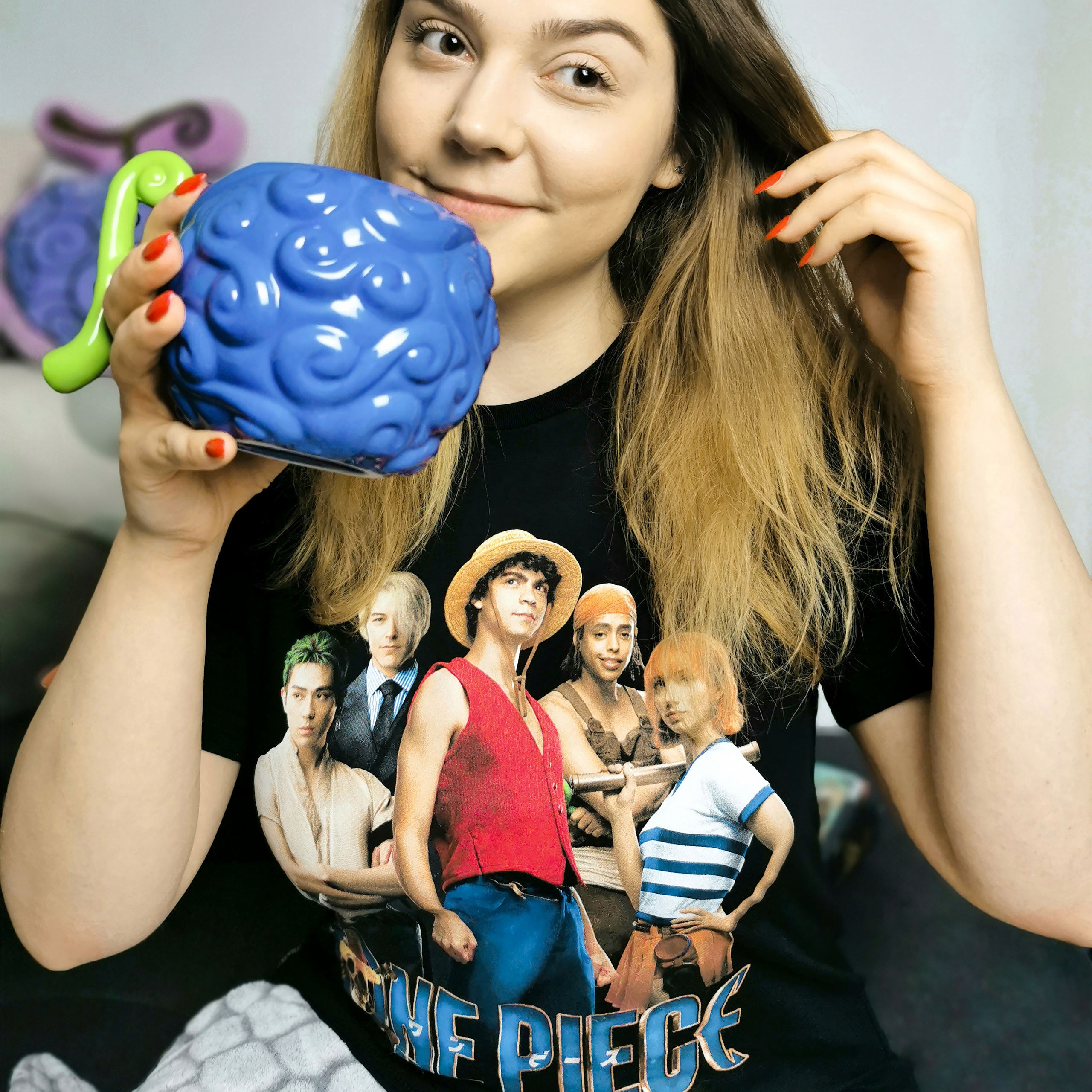 Image produit One Piece - T-Shirt d'équipage noir