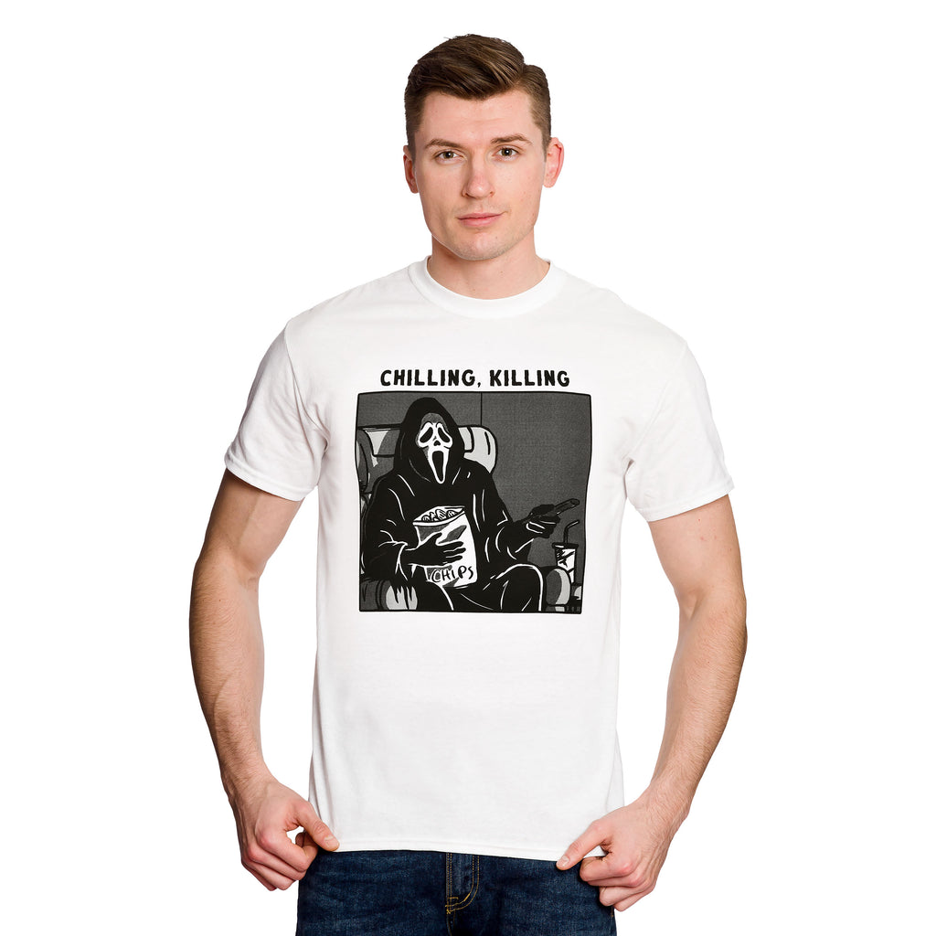 Image produit Ghost Face - Chilling, Killing T-Shirt blanc