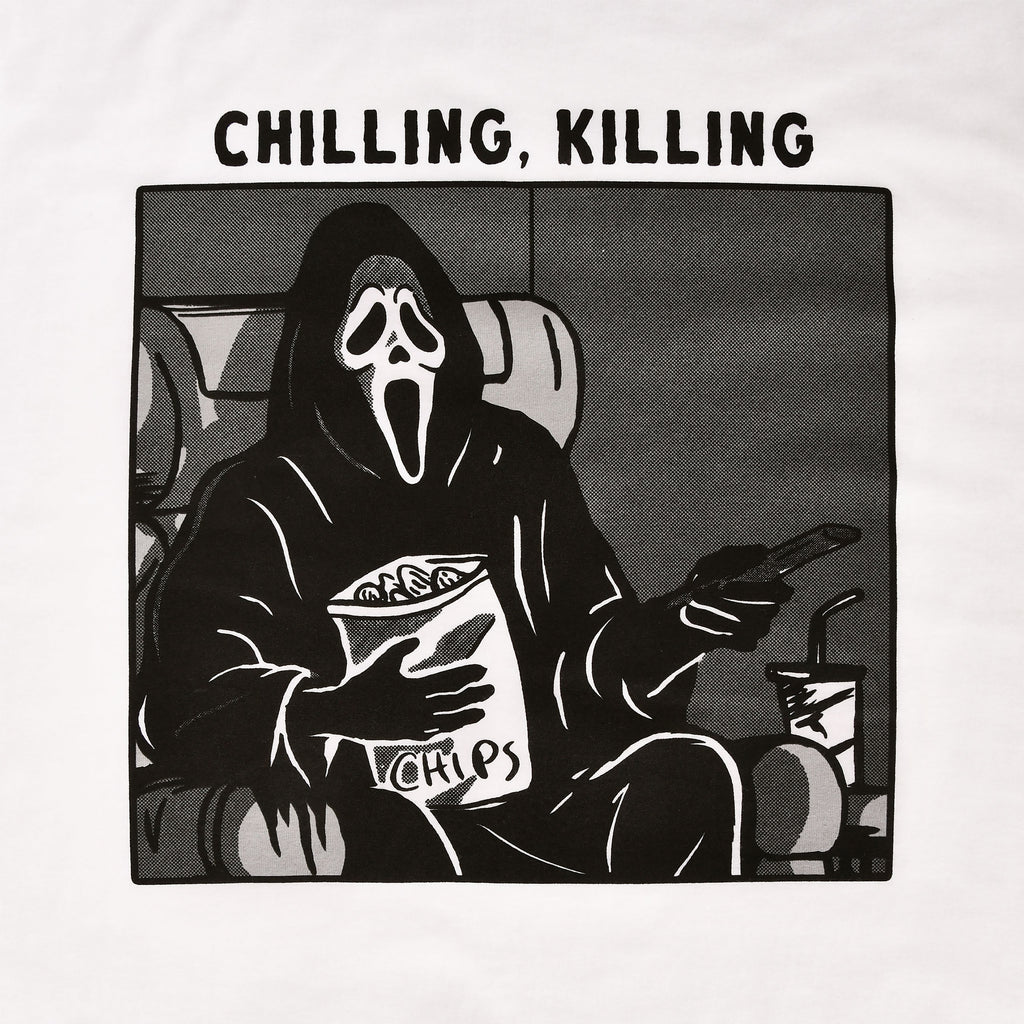 Image produit Ghost Face - Chilling, Killing T-Shirt blanc