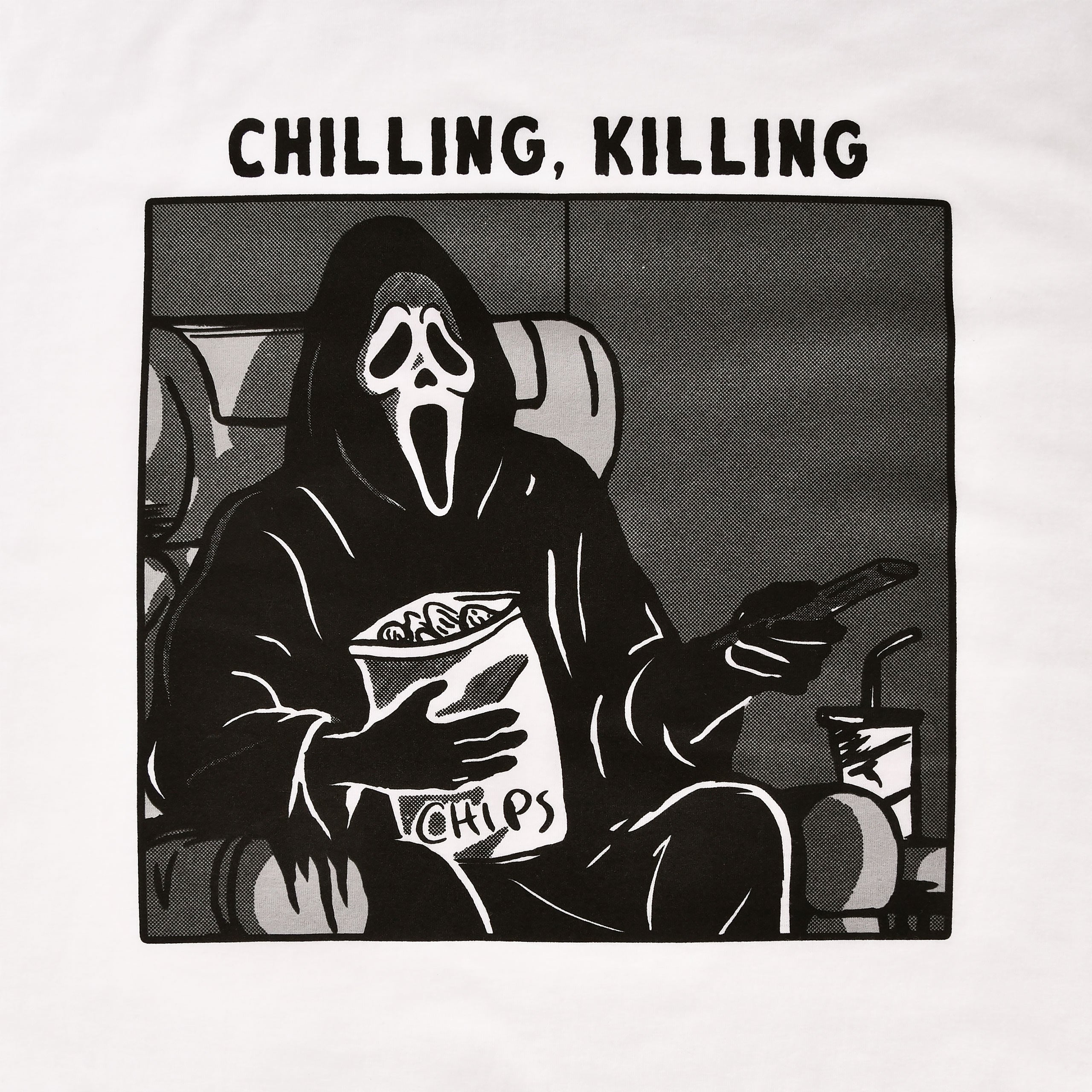 Image produit Ghost Face - Chilling, Killing T-Shirt blanc