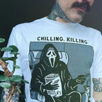 Image produit Ghost Face - Chilling, Killing T-Shirt blanc