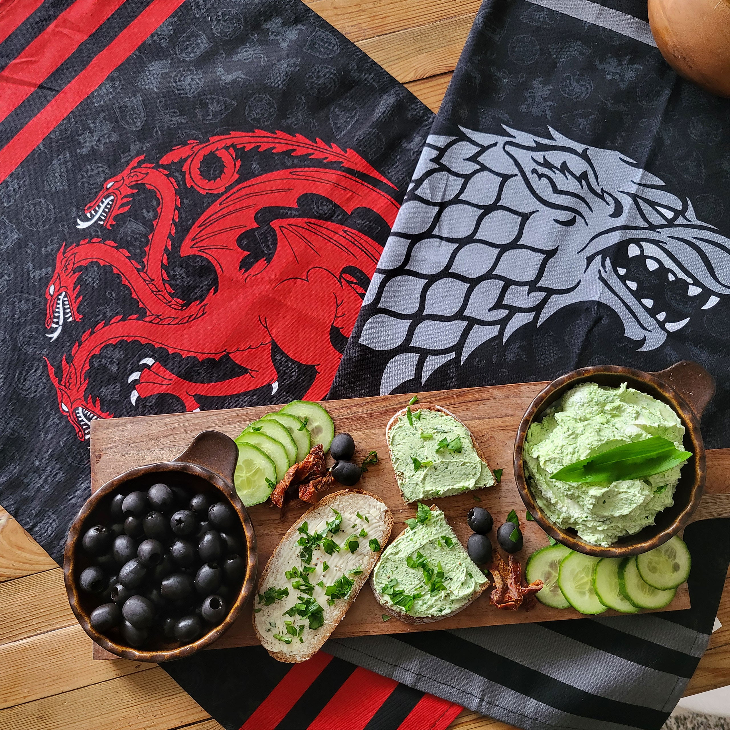 Image produit Set de torchons Stark et Targaryen - Game of Thrones