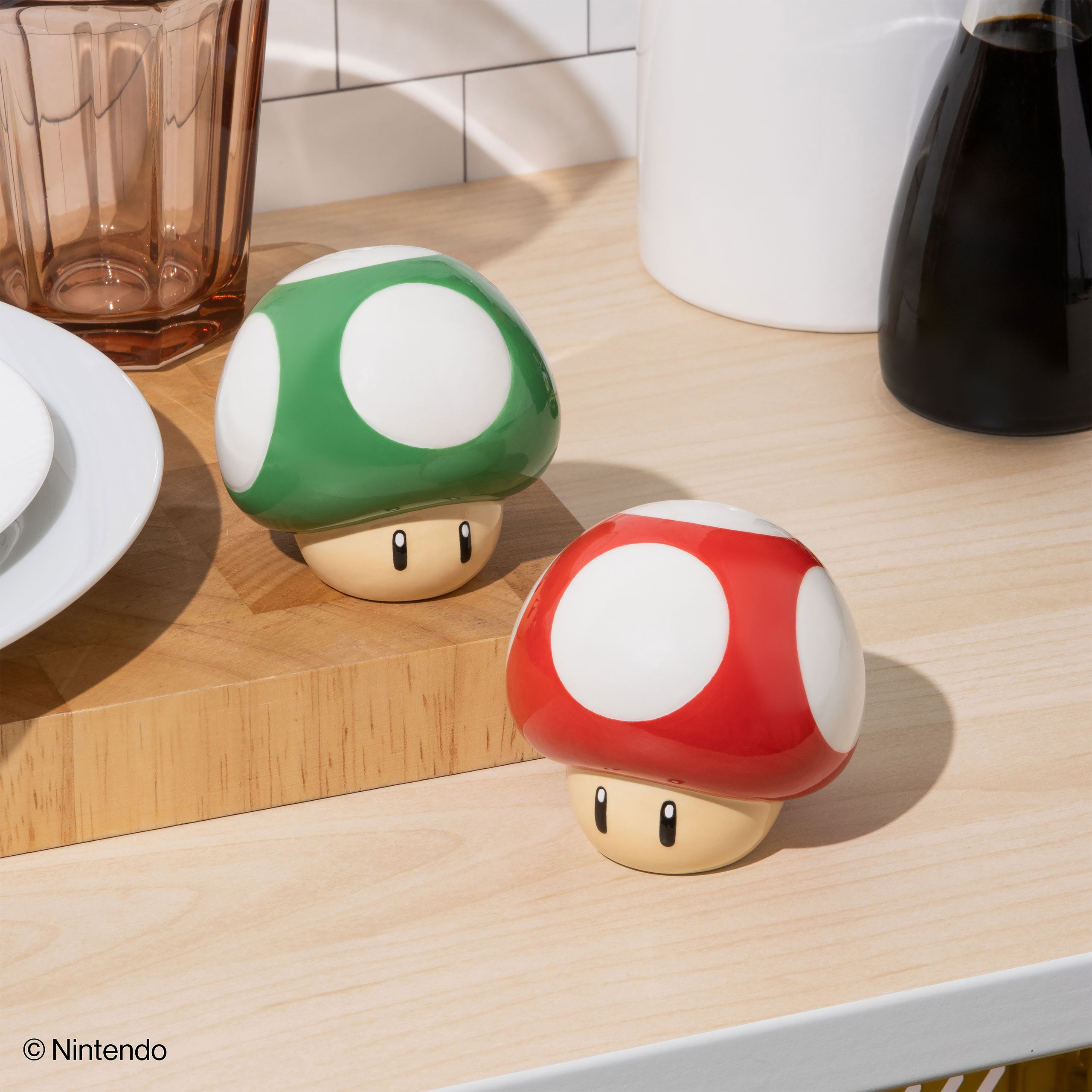 Image produit Super Mario - Super Champignon et 1 UP Champignon Salières et Poivrières