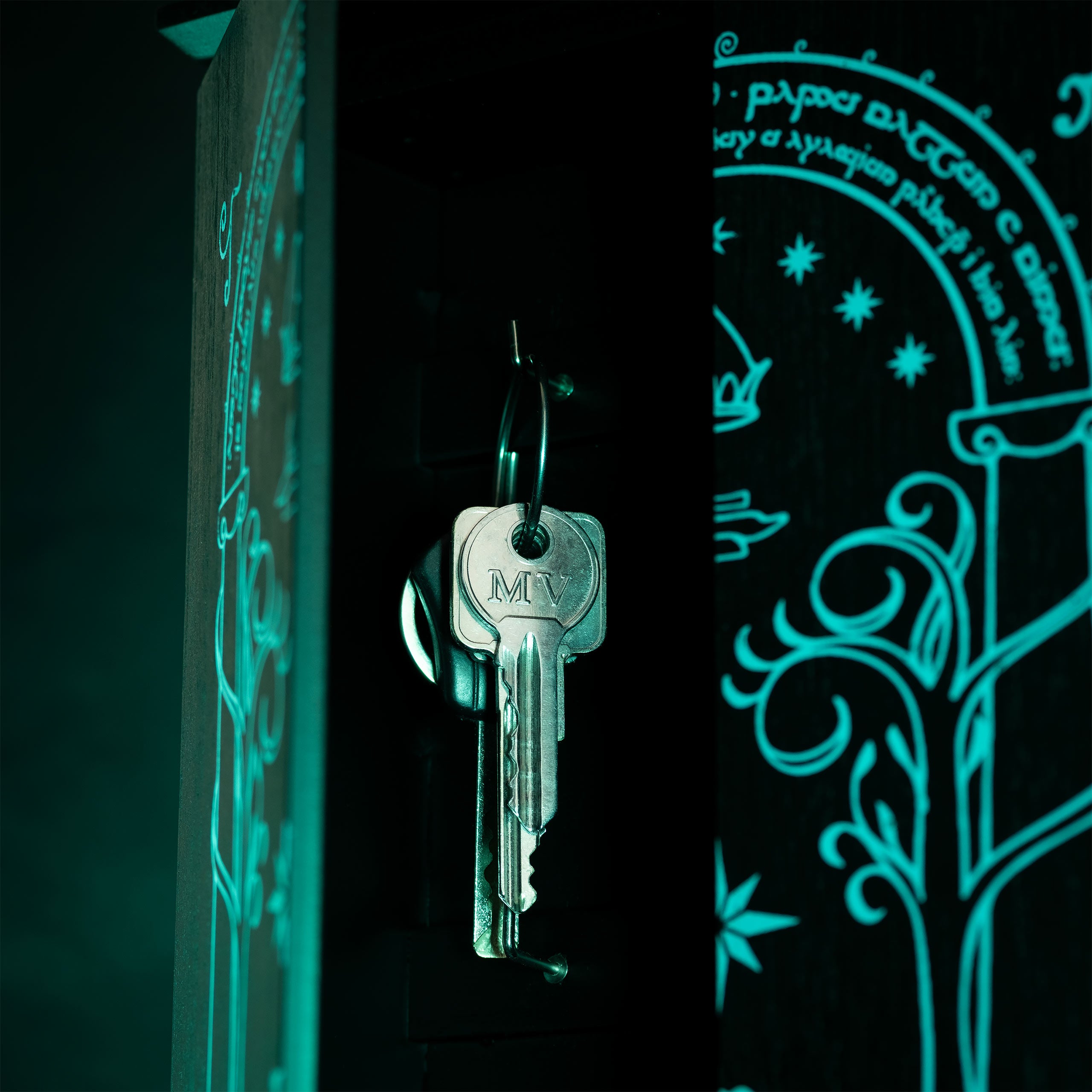 Image produit Le Seigneur des Anneaux - Boîte à clés Les Portes de Durin avec effet phosphorescent