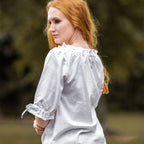 Image produit Blouse médiévale à manches courtes Vera blanc