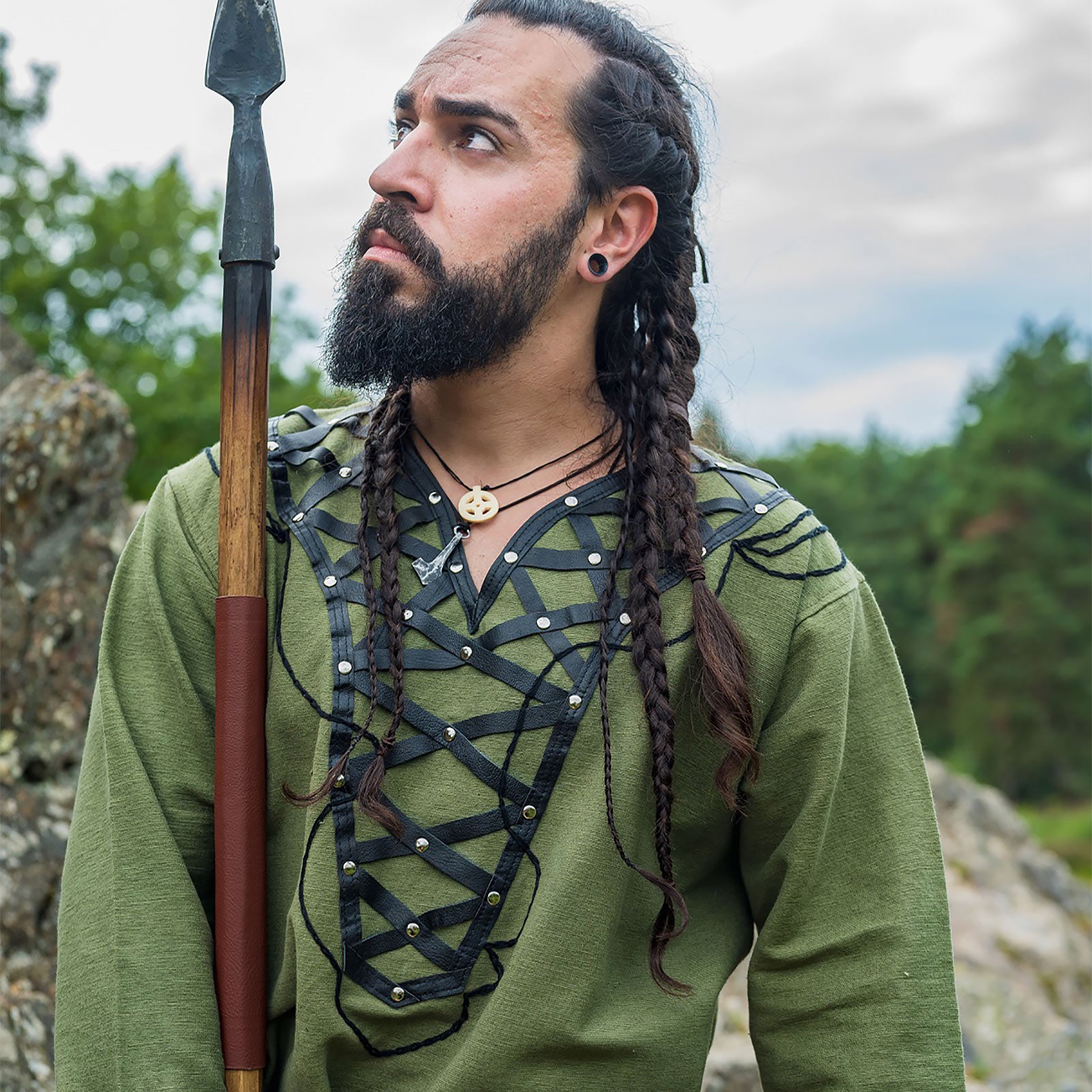 Image produit Tunique viking médiévale verte