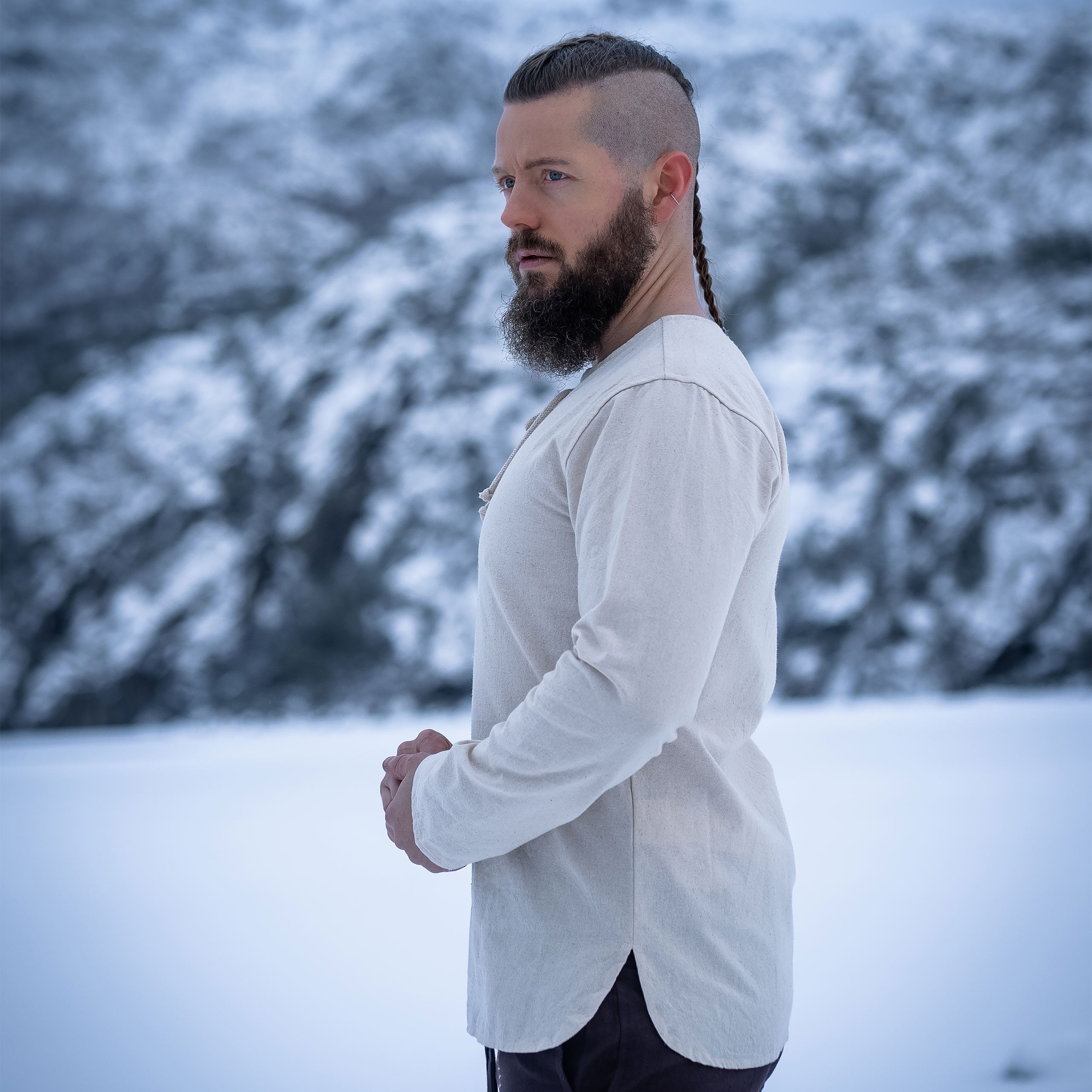 Image produit Chemise médiévale à lacets naturel