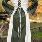 Image produit Robe médiévale avec laçage vert-nature