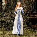 Image produit Robe médiévale avec laçage bleu-naturel