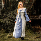 Image produit Robe médiévale avec laçage bleu-naturel