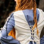 Image produit Robe médiévale avec laçage bleu-naturel