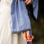 Image produit Robe médiévale avec laçage bleu-naturel