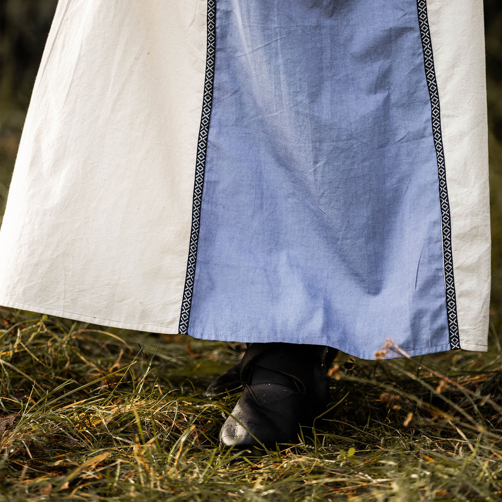 Image produit Robe médiévale avec laçage bleu-naturel