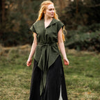 Image produit Tunique Médiévale Manches Courtes avec Ceinture Verte