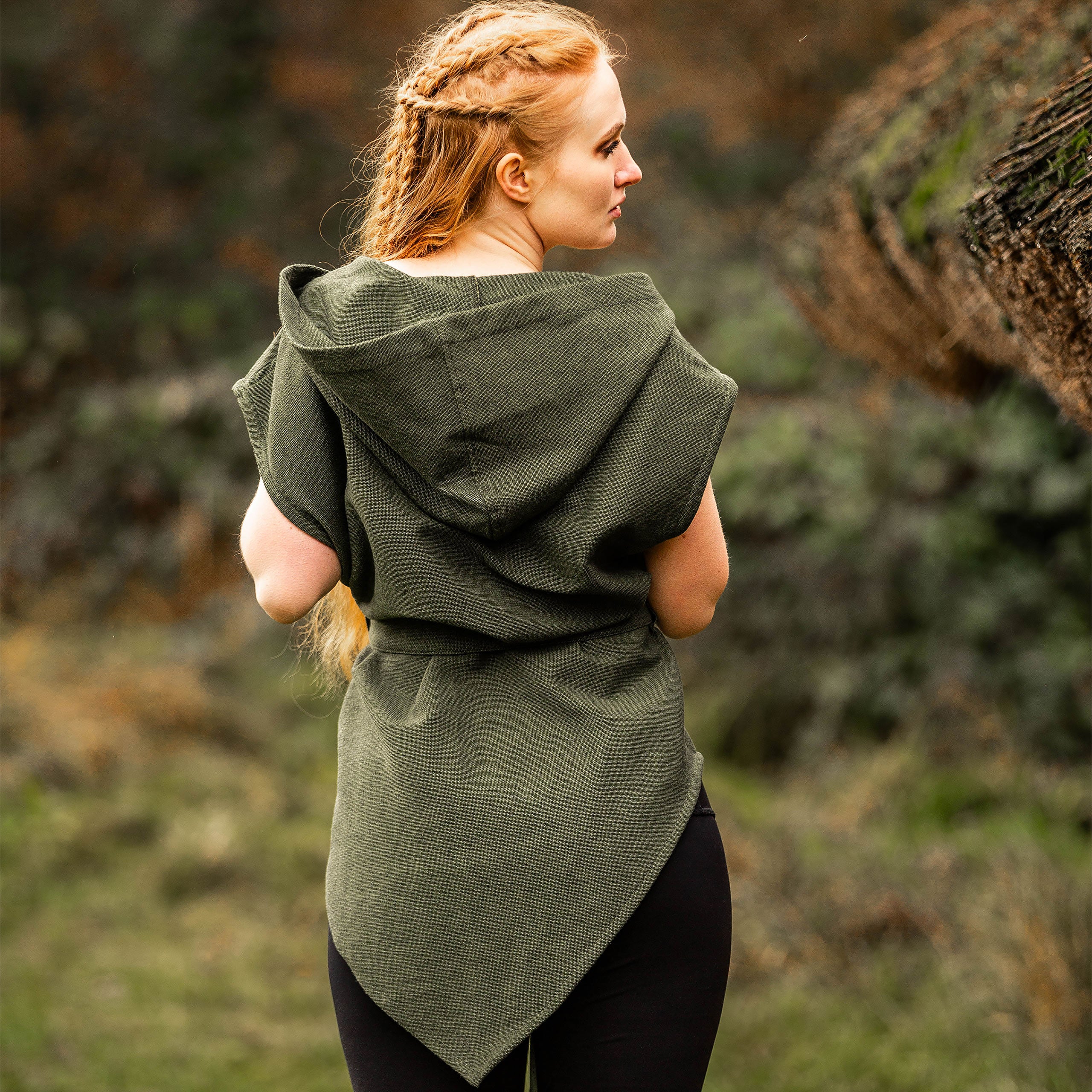 Image produit Tunique Médiévale Manches Courtes avec Ceinture Verte