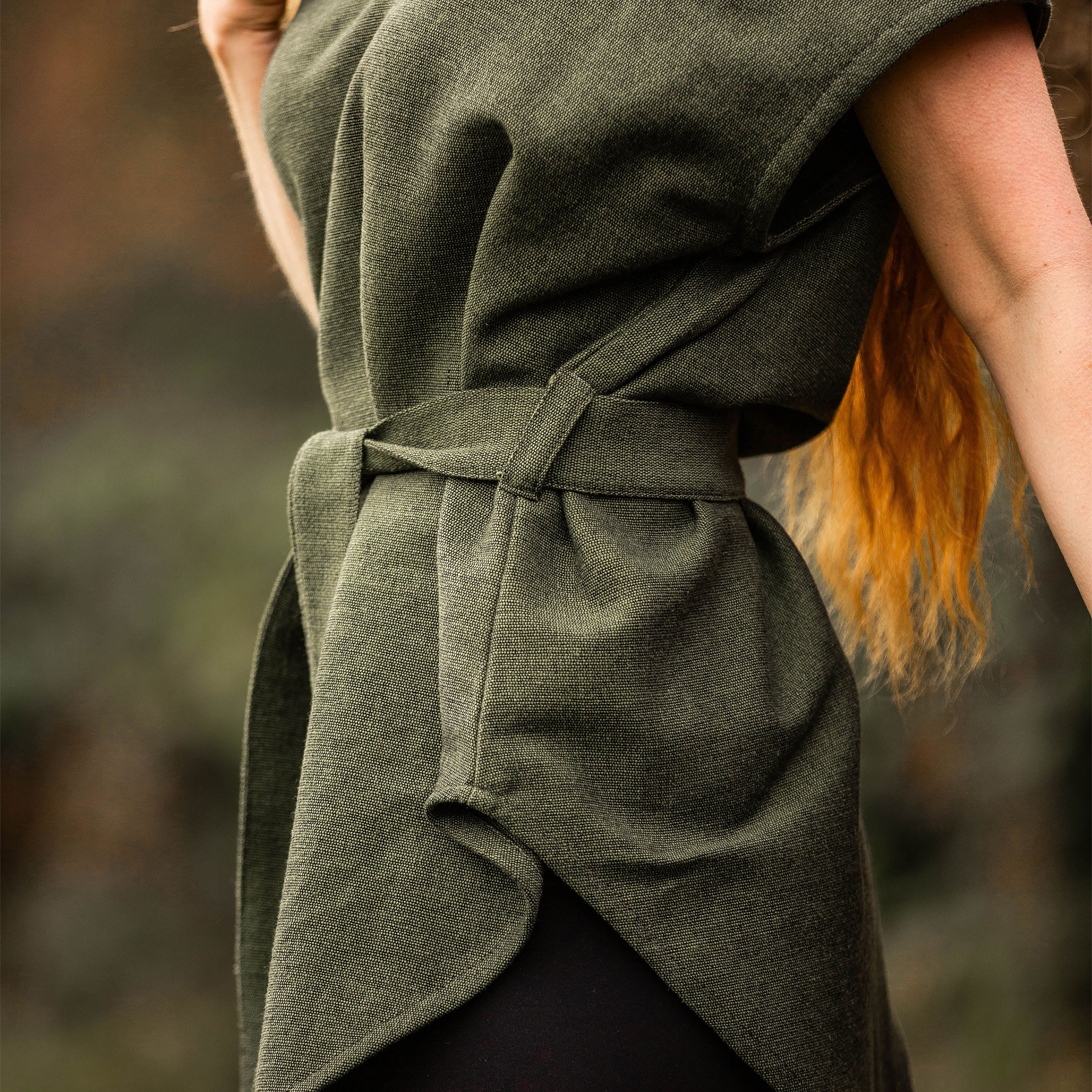Image produit Tunique Médiévale Manches Courtes avec Ceinture Verte