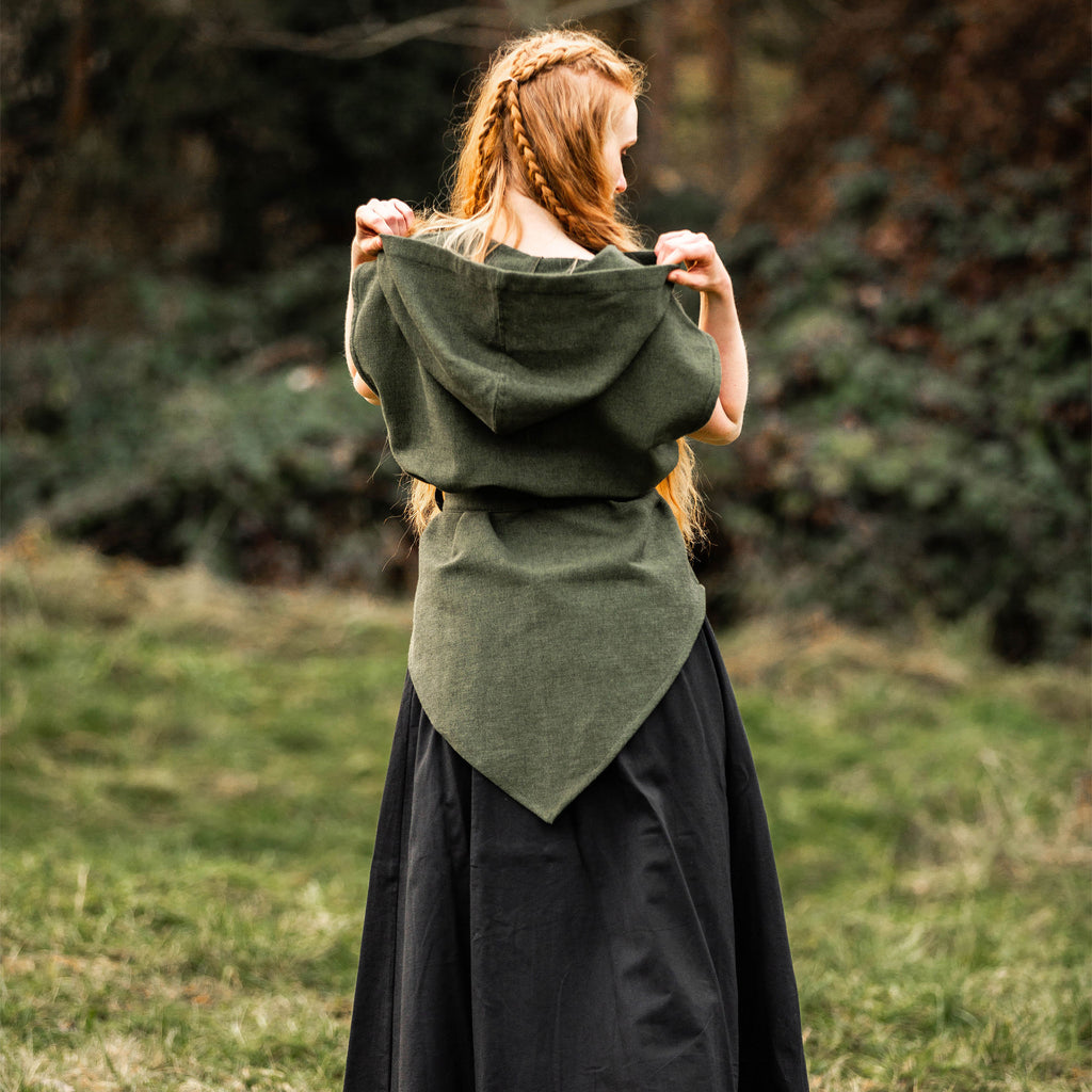 Image produit Tunique Médiévale Manches Courtes avec Ceinture Verte