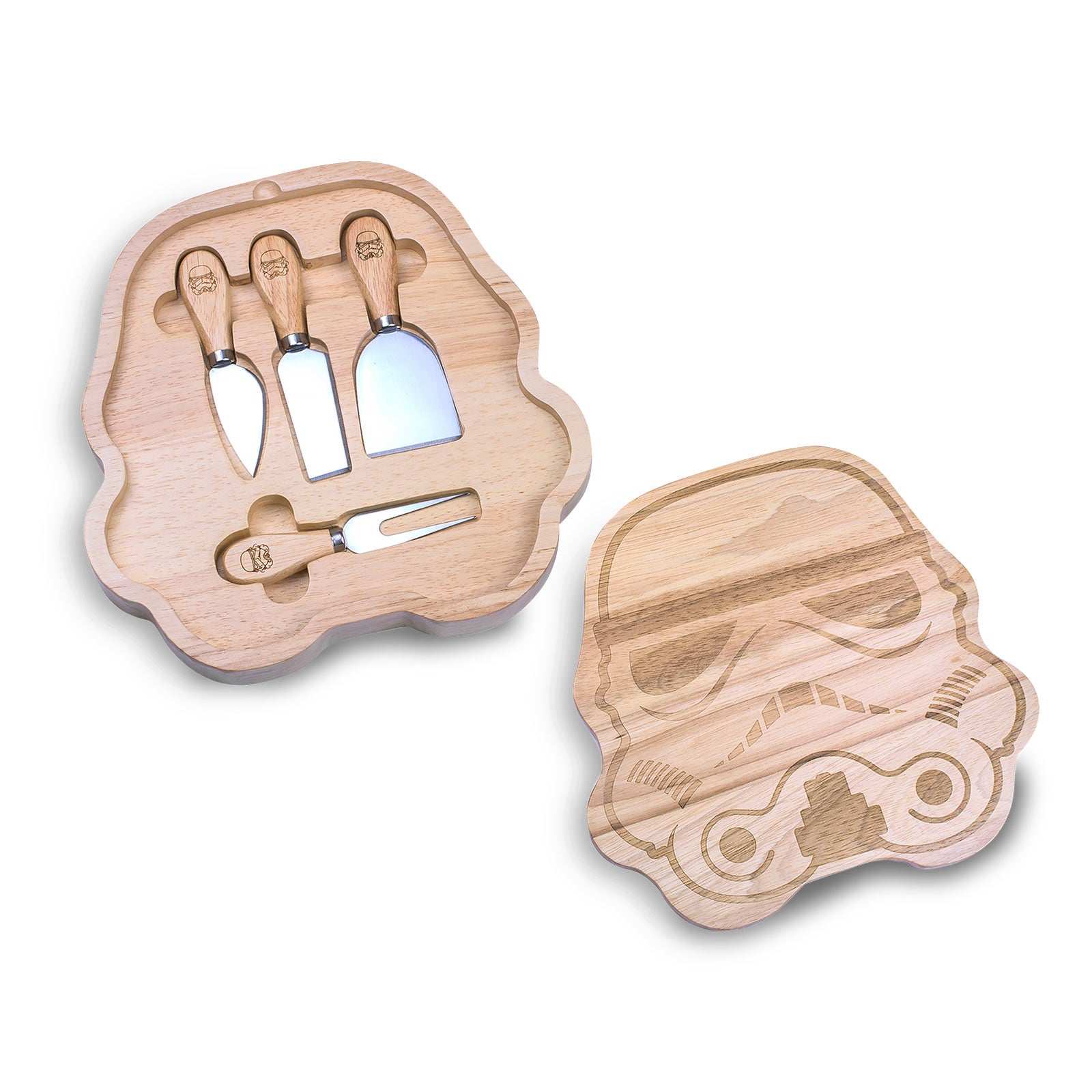 Image produit Planche à fromage Stormtrooper originale comprenant un ensemble de couteaux pour les fans de Star Wars