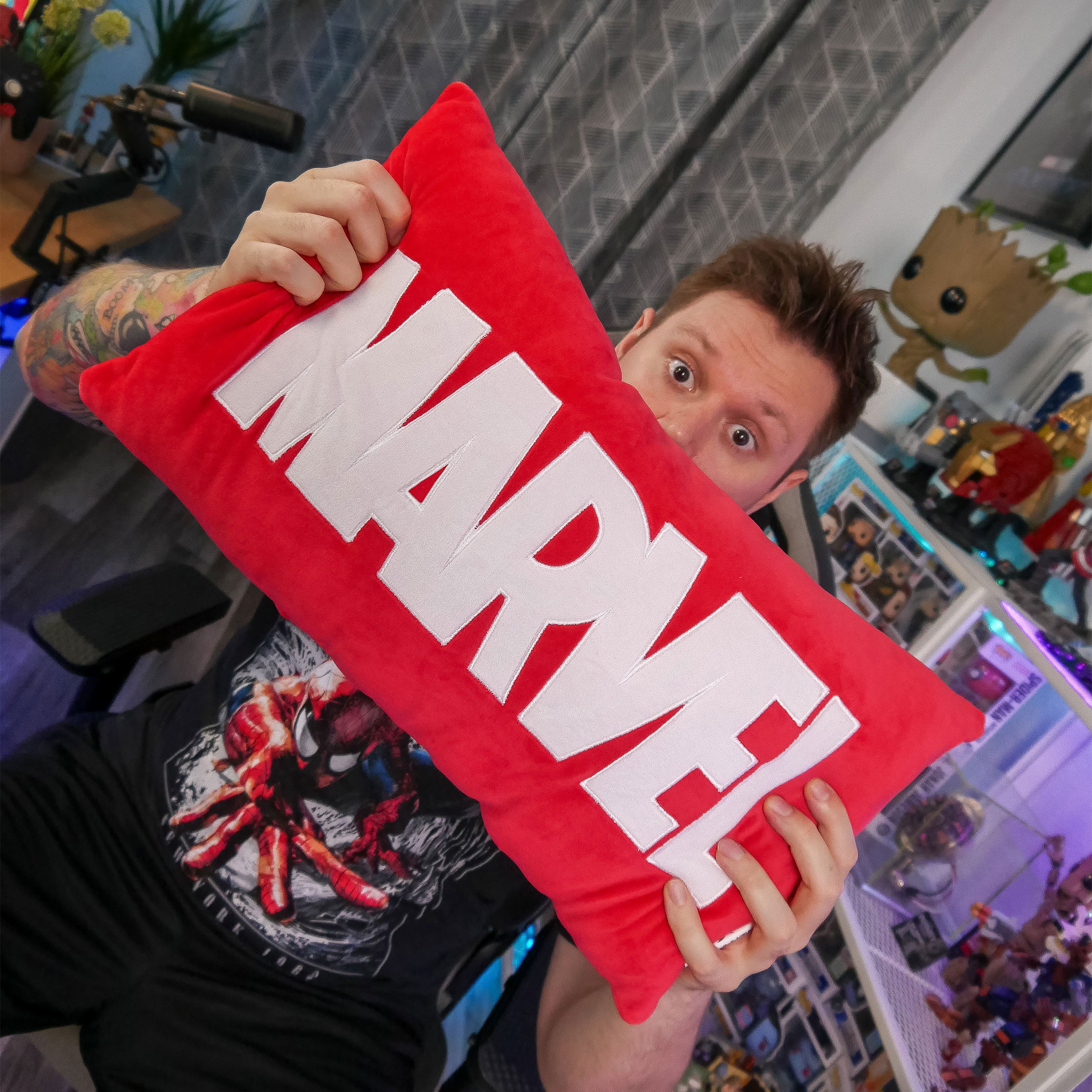 Image produit Marvel - Coussin Logo rouge