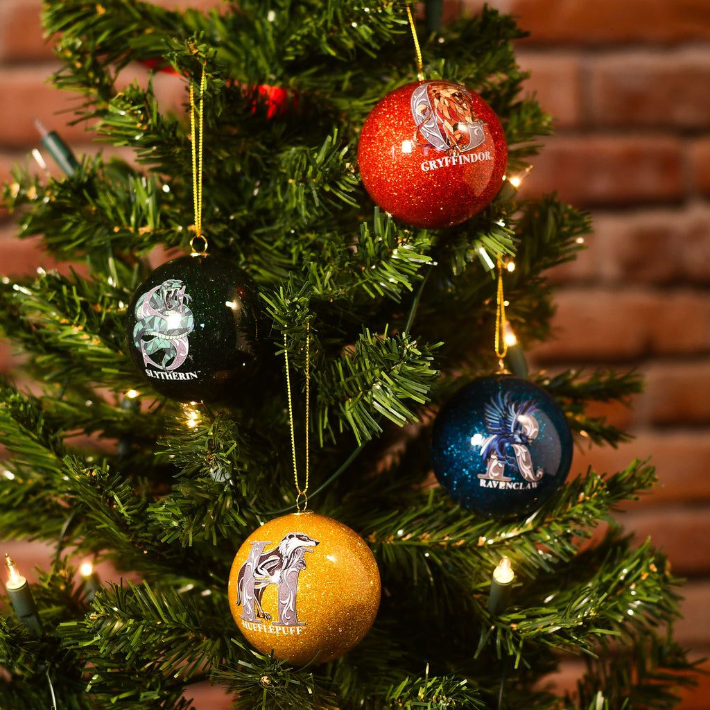 Image produit Harry Potter - Ensemble de 4 boules de Noël avec blasons des maisons