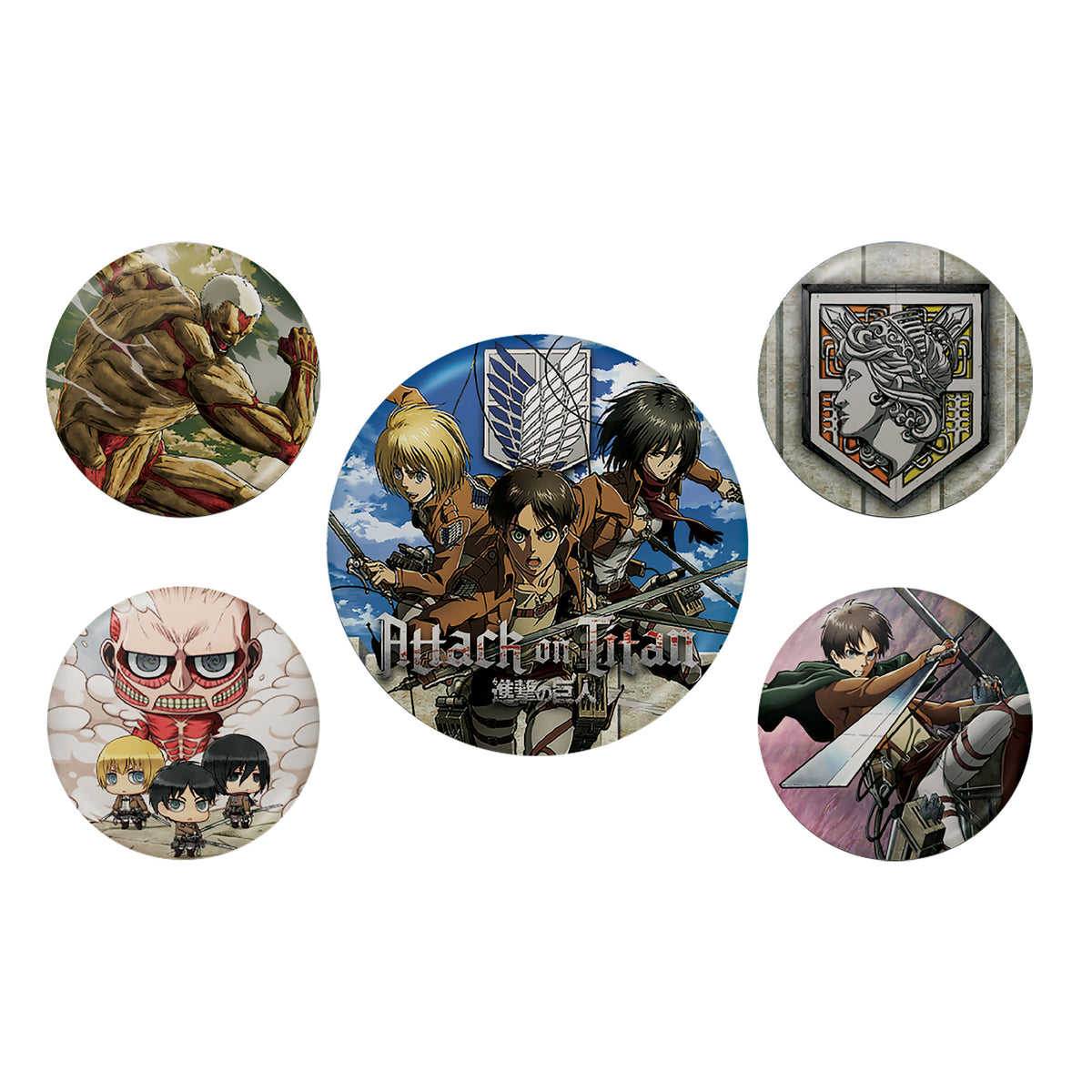 Image produit Attack on Titan - Season 3 Ensemble de 5 boutons