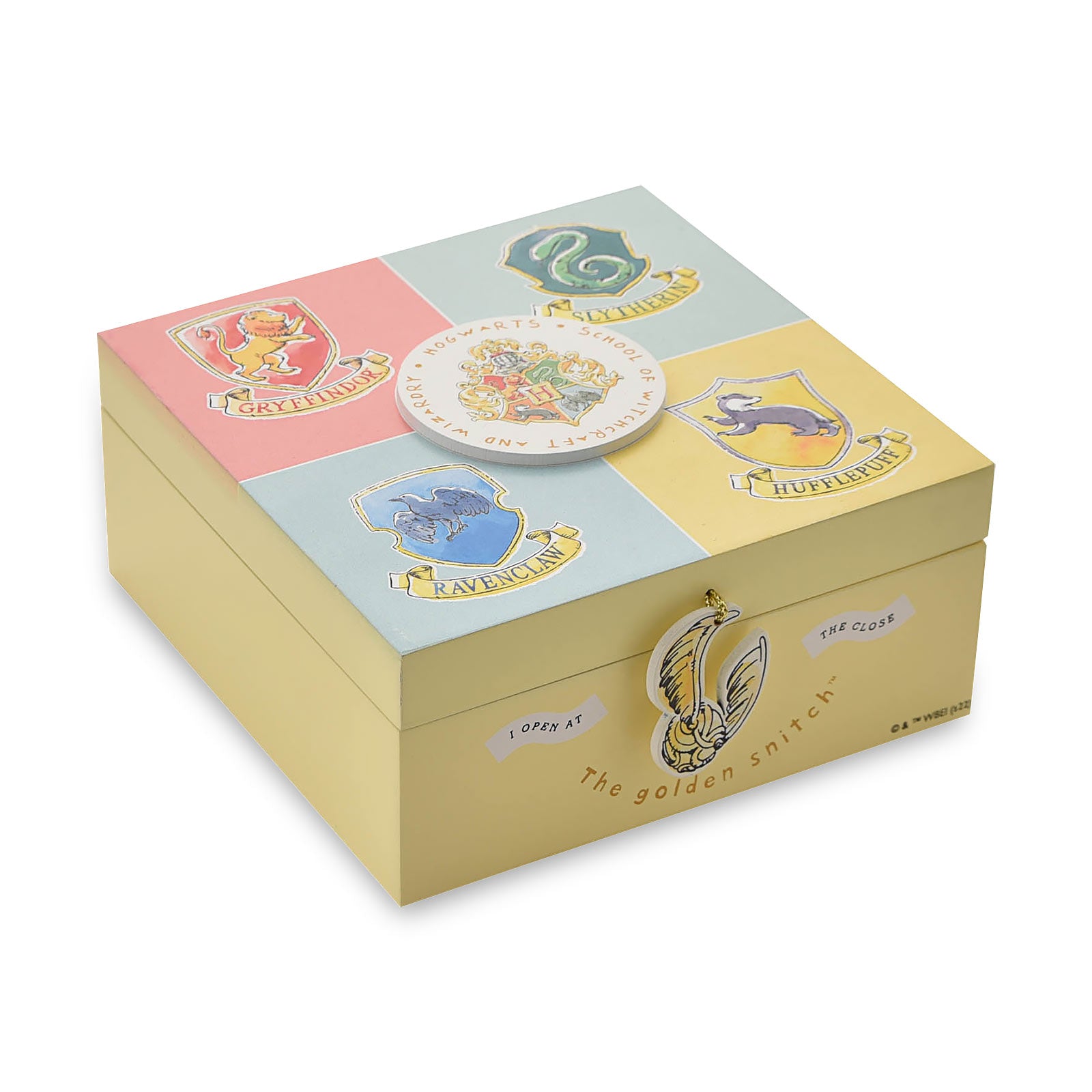 Image produit Harry Potter - Boîte de Rangement en Bois avec Blason des Maisons