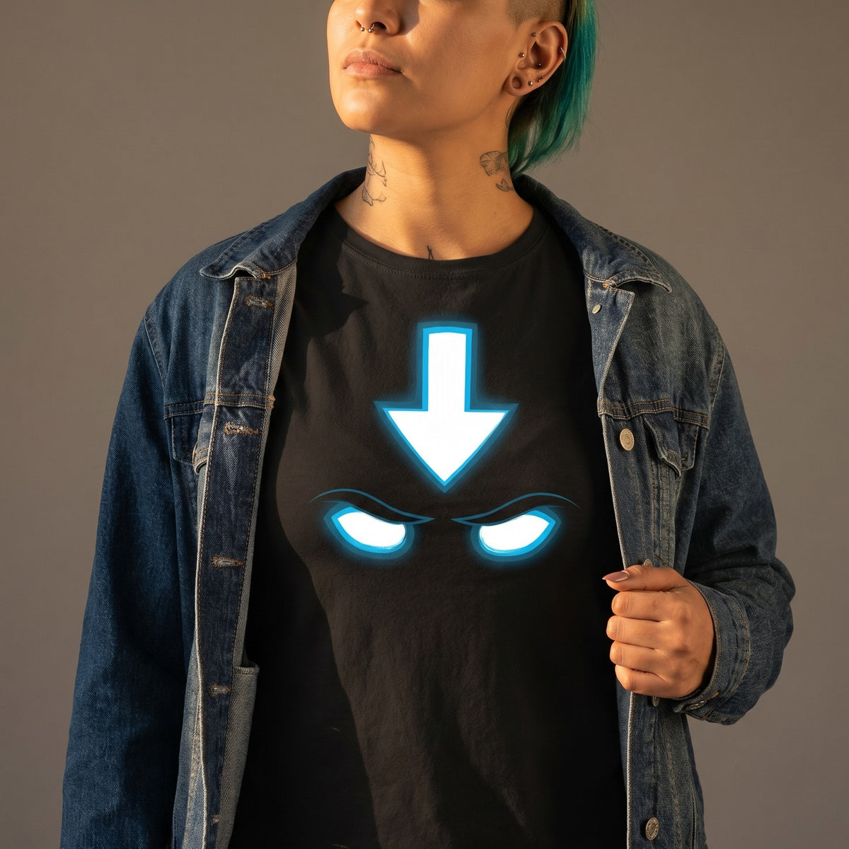 Image produit T-shirt Spirit pour les fans d'Avatar Aang noir