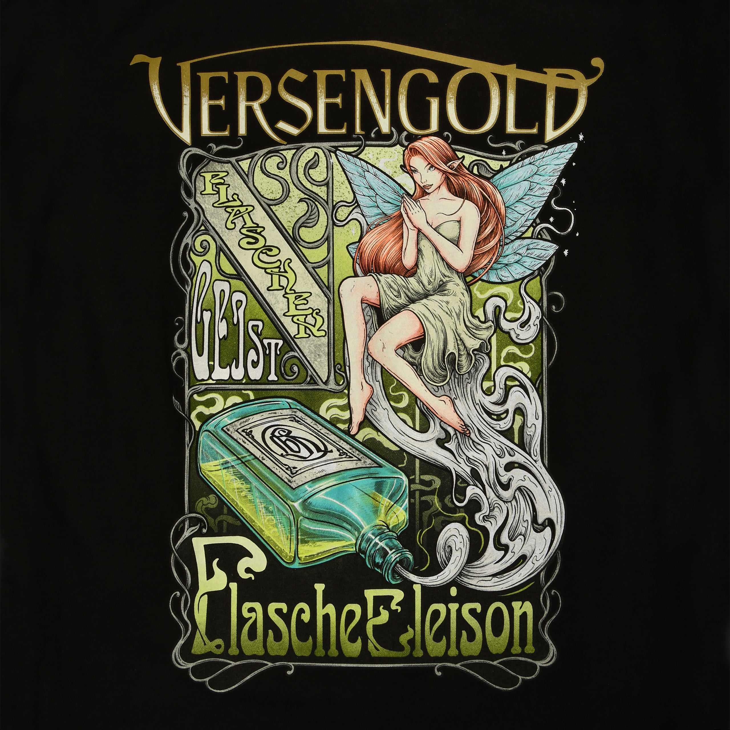 Image produit Versengold - T-shirt noir Esprit de la bouteille