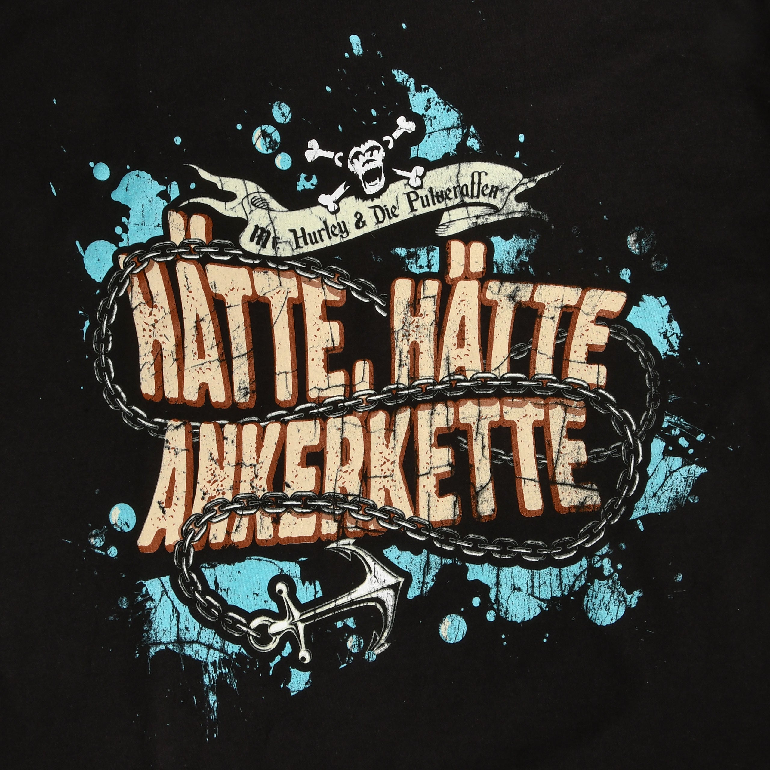 Image produit Mr. Hurley & Les Singes Poudre - Aurait, aurait, chaîne d'ancre T-Shirt noir